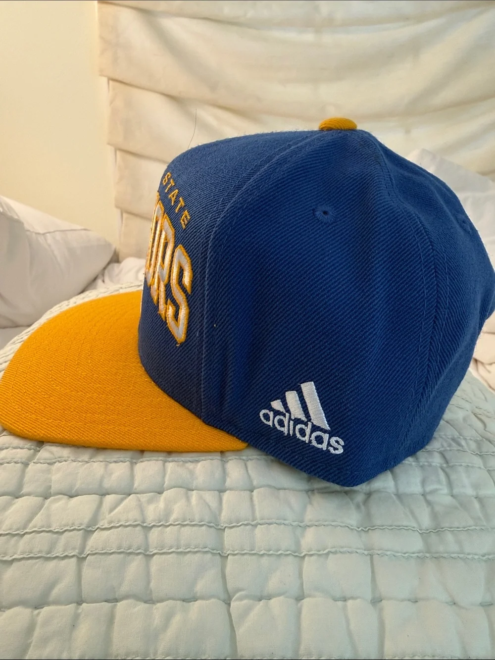adidas Blue and Yellow Golden State Warriors Snapback Hat